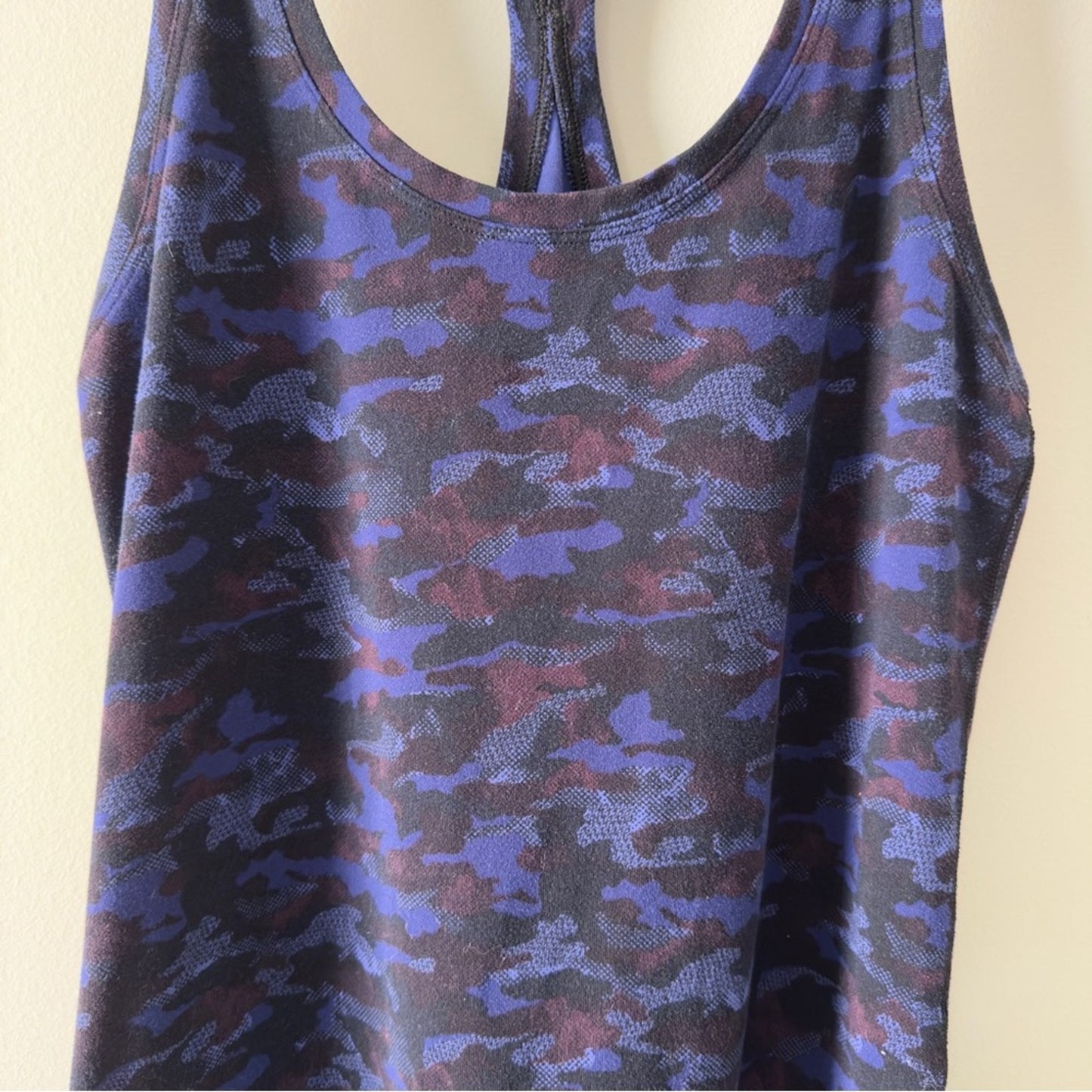Lululemon Cool Racerback II in Mini Hounds Camo Emperor Blue Black Tank Top Yoga