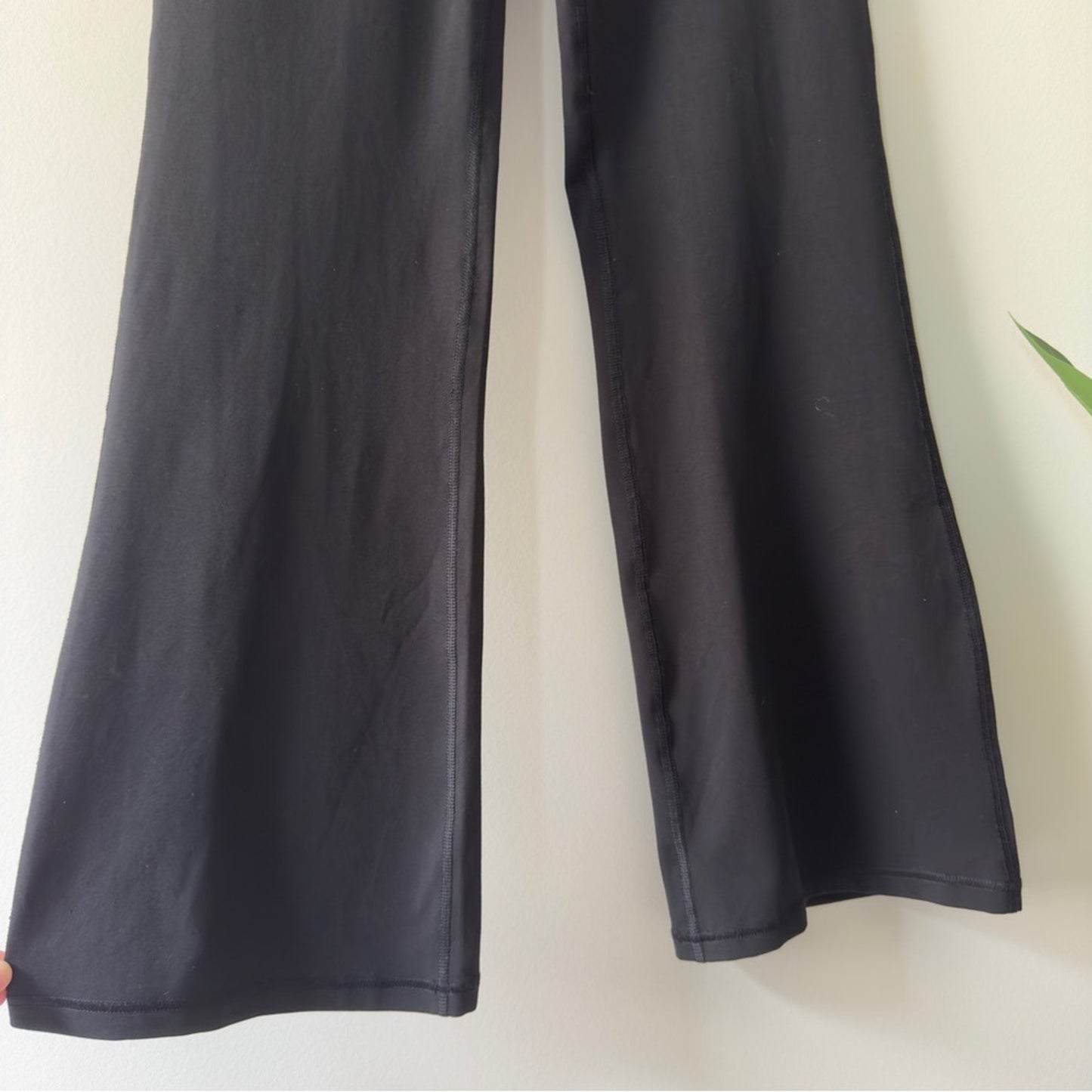 Aeropostale Aero Foldover Flare Leggings Black Pants Solid stretch adjustable S
