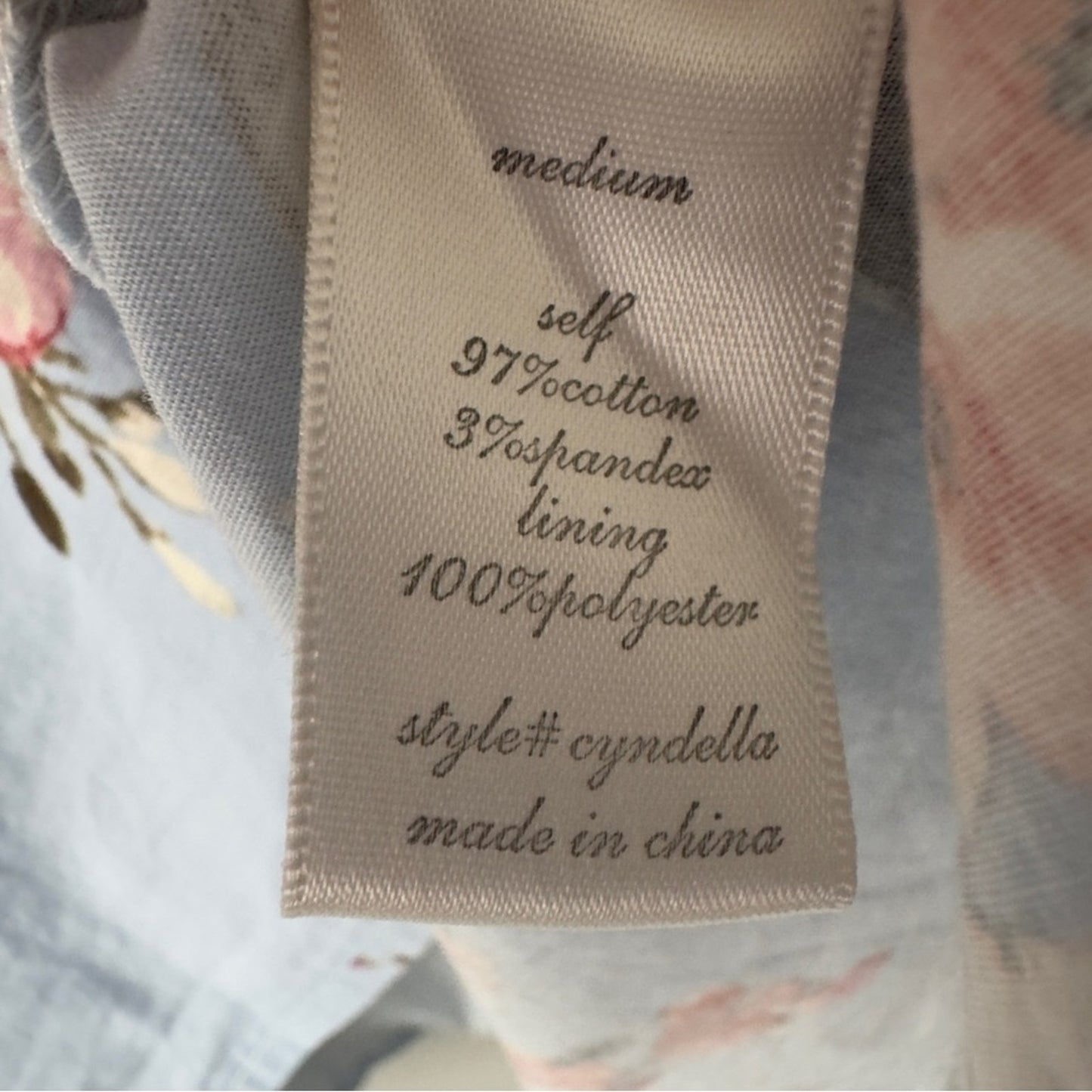 Altar’d State Floral Blue Puff Sleeve Mini Dress Scoop Neck Cutout Smocked Back