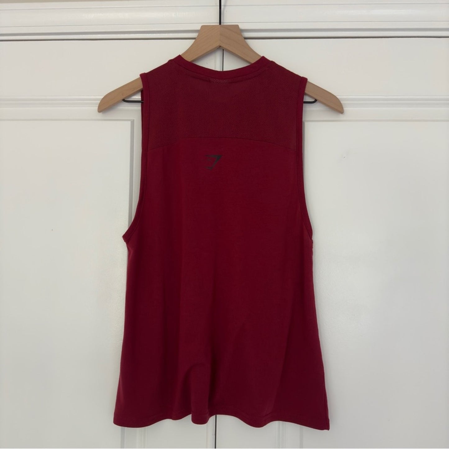 Gymshark sleeveless athletic tank top gym workout red black Athleisure active S