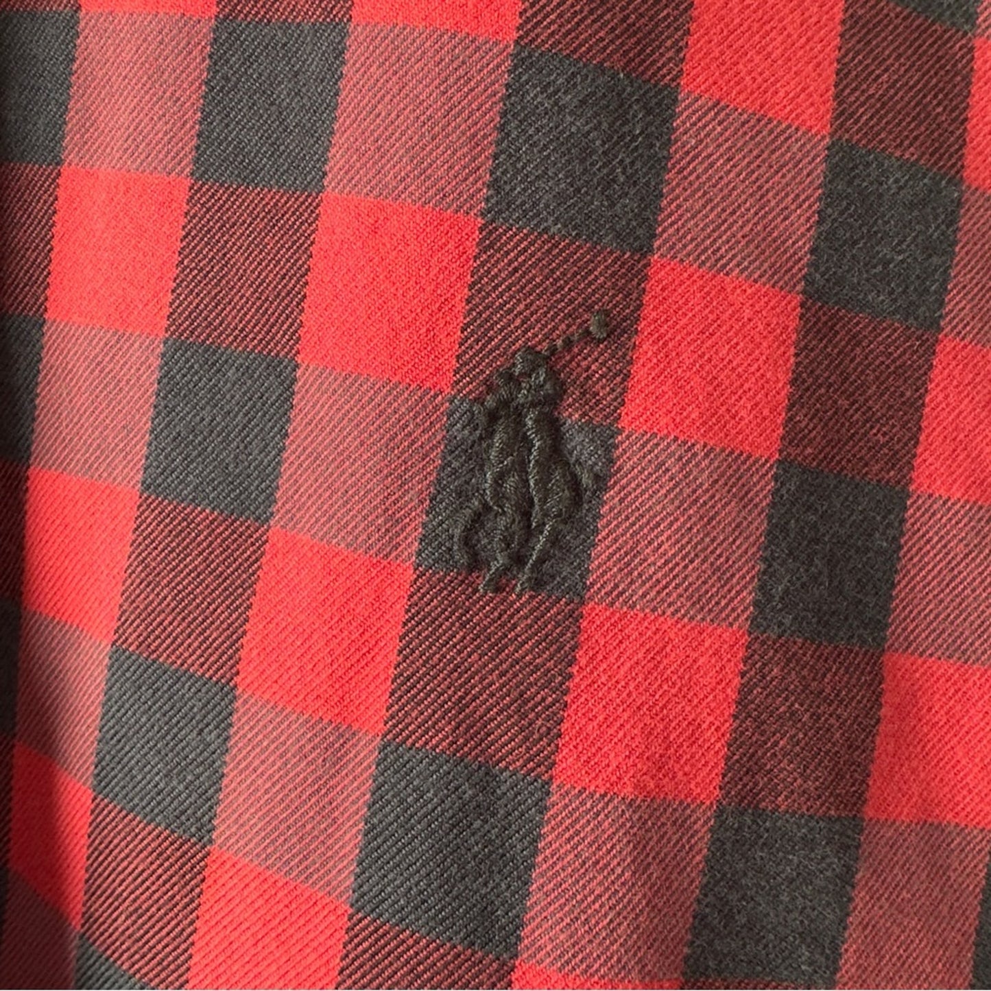 Ralph Lauren Classic Fit Performance Red Black Checker Collar Button Down Shirt